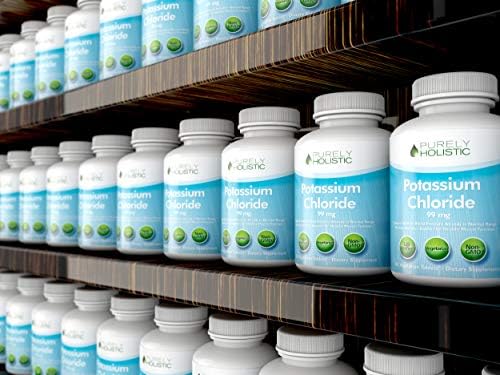 Purely Holistic Potassium Chloride non-GMO vegetarian mineral pills for healthy muscle contraction