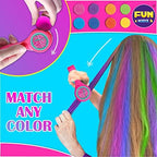 Assorted colorful hair braiding beads and styling bands included in the kids fashion makeup set
