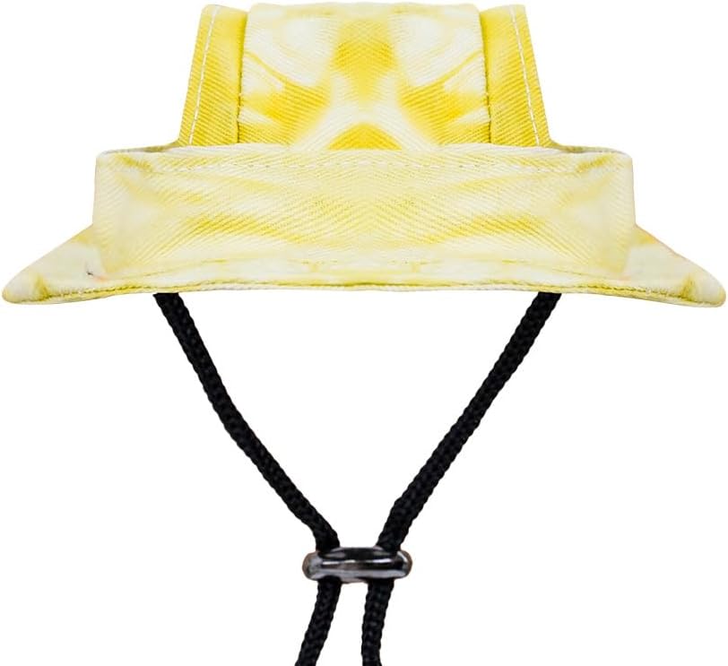Dogs and Cats Sunshade Anti-Strangulation Hat Anti-Peeling Ears Adjustable Rope Buckle Bucket Hat Pet Supplies (Bright Pink, Medium) - Image 9