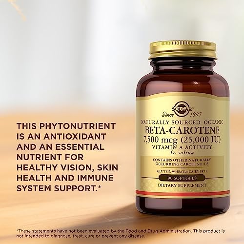 USA imported Solgar oceanic beta-carotene supplement bottle cap