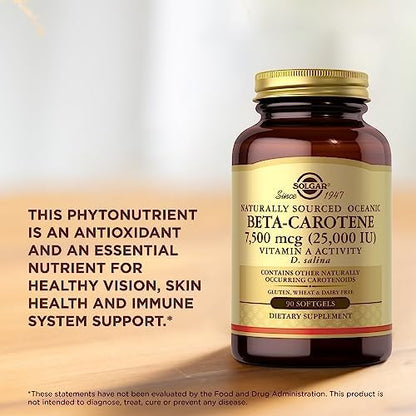 USA imported Solgar oceanic beta-carotene supplement bottle cap