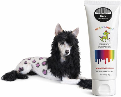 Crazy Liberty permanent pet hair dye black bottle front view