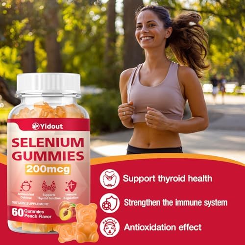 USA imported selenium dietary supplement gummies for thyroid hormone balance in India.