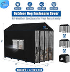 SIRUITON large pet cage cover side view with breathable mesh curtains