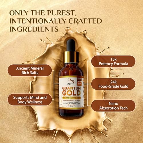Zp Tech 24K liquid gold ormus bottle side profile