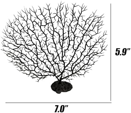 Side view of the Tfwadmx black coral plant highlighting its slim realistic profile.