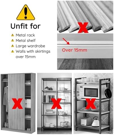 Montane earthquake resistant furniture straps holding a television stand securely against a wall.