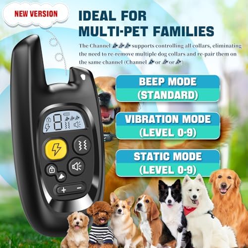 HawuMasseur waterproof e-collar for dogs showcasing the side security lock keypad mechanism.