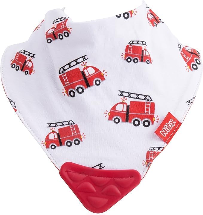 Nuby baby bib with blue helicopter pattern design