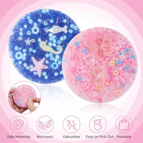 SWAKER anxiety relief pad with included storage case and bracelet making kit
