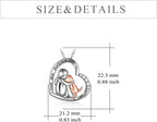 YFN S925 dog mom jewelry gift set with engraved text detail