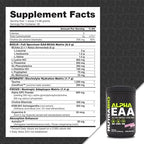 NutraBio Alpha EAA nutritional facts label and ingredient breakdown