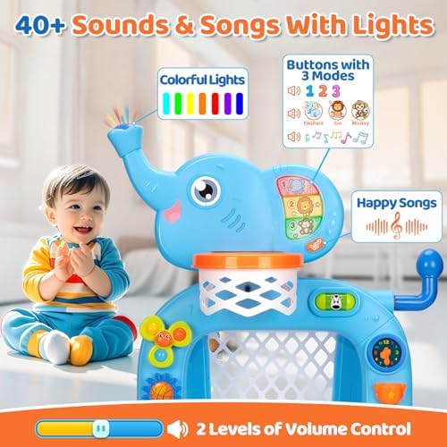 KIZZYEA interactive sports toy featuring light up musical buttons and rotating gears