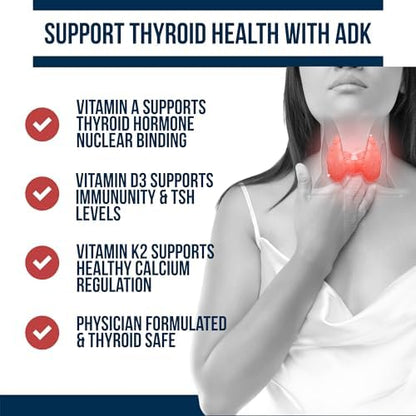 Dr. Westin Childs Thyro ADK liquid thyroid support supplement front view.
