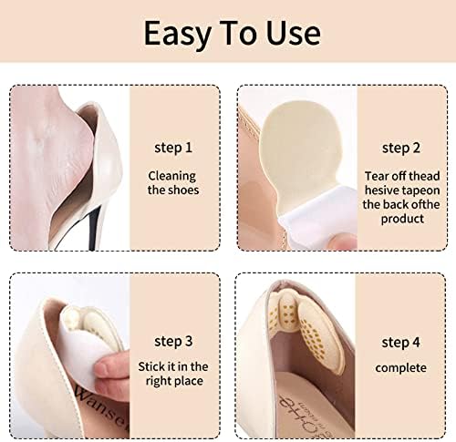 Lmyicuk non-slip shoe pads showing the strong adhesive backing for secure placement.