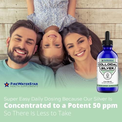 FireWaterStar health supplements four ounce glass bottle