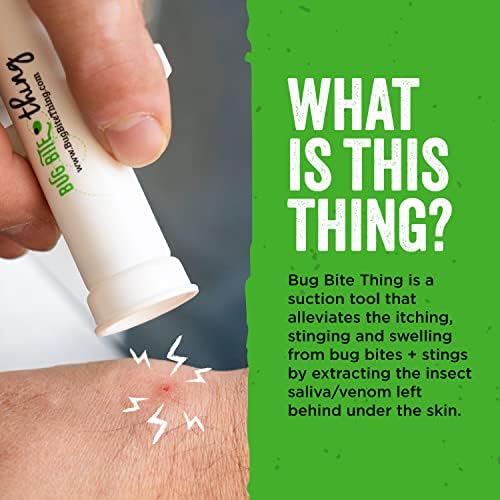 Insect bite relief suction pump being used on a mosquito bite