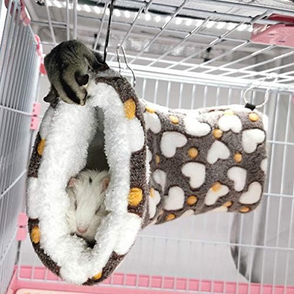 Hanging tunnel installed in a small animal cage