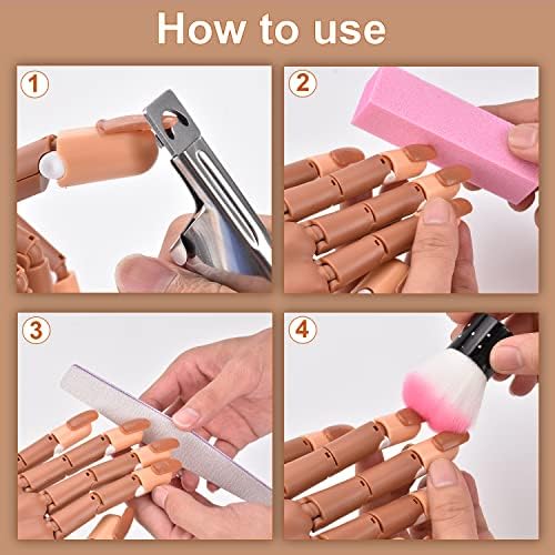 Durable ABS nail art training tips set of 200