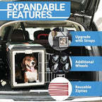 Mirapet plastic pet travel crate interior view highlighting solid floor stability
