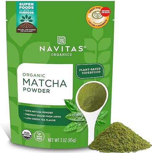 Navitas Organics Matcha Powder 3 Ounce pouch front view