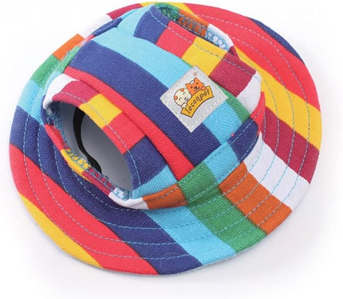 Leconpet Princess Pet Hat front view stripe design for dogs