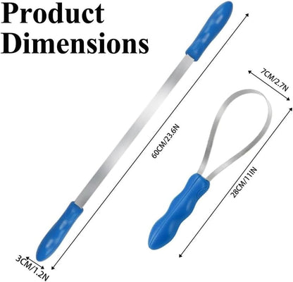 Dual Sided Shedding Blade for Cats & Dogs, Shedding Brush Tool with Stainless Steel Blades, Pet Hair Removal Tool for Horses/Cattle/Sheep, Comfort Grip - Fine & Coarse Teeth for Long Short Hair (MIX) | Dual Sided Shedding Blade - Image 9