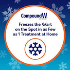 Compound W cryotherapy canister with foam applicators for foot wart removal.
