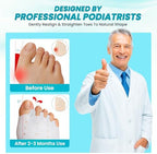 Side view of JNATER toe spacers being worn on a human foot