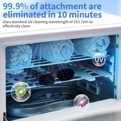 CGBE UV cleaning cabinet interior with stainless steel tray