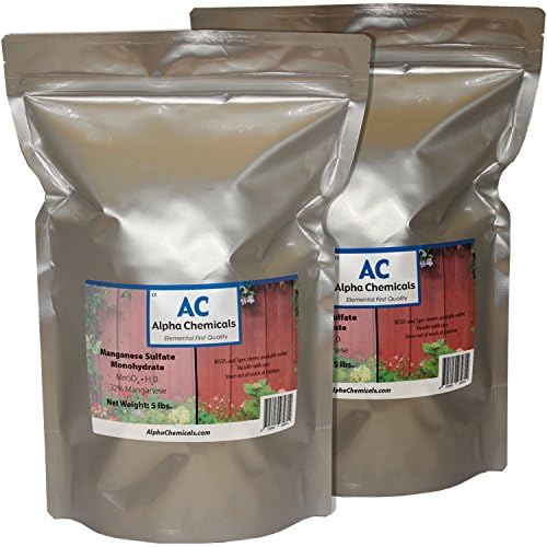 Alpha Chemicals Manganese Sulfate Monohydrate 10lb powder bag front view