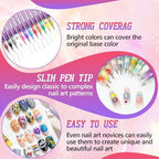 Applying professional graffiti design on nails with marker