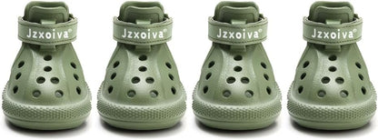 JZXOIVA Dog Shoes for Hot Pavement, Dog Booties for Large Dogs, Breathable Dog Boots & Paw Protectors, Adjustable Non-Slip Rain Booties, Waterproof Pets Sandals for Beach Black Size 8 - Image 10