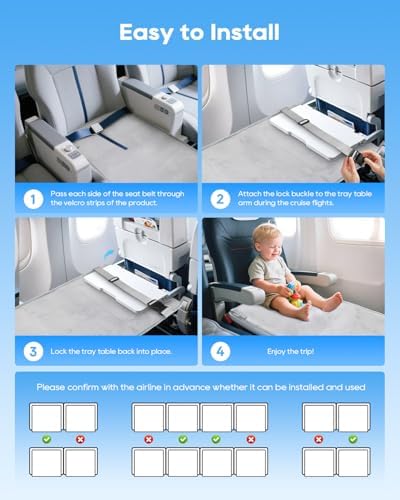 ANYSWEET Portable Plane Footrest showing the bottom side with anti-slip particles for safety