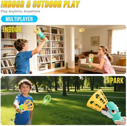 Demonstration of how to catch the flying disc using the net accessory