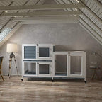 GDLF wooden bunny house interior ramp view