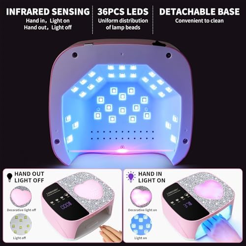 Limegirl professional nail lamp with heart light effect