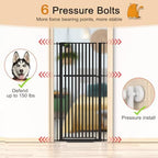 Senneny pressure mounted safety gate installed without drilling walls.