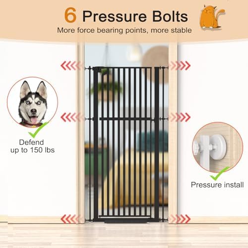 Senneny pressure mounted safety gate installed without drilling walls.