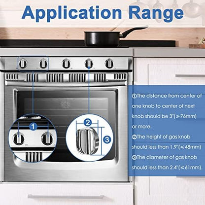 Grenfu stove knob cover installed on gas range