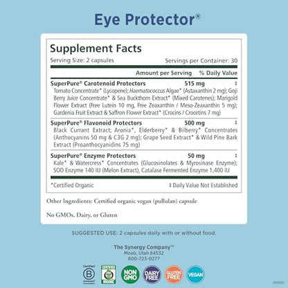 Pure Synergy Eye Protector 60 capsules packaging details
