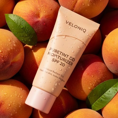 Veloniq PureTint face skin tint packaging demonstrating the lightweight dewy moisturizer texture