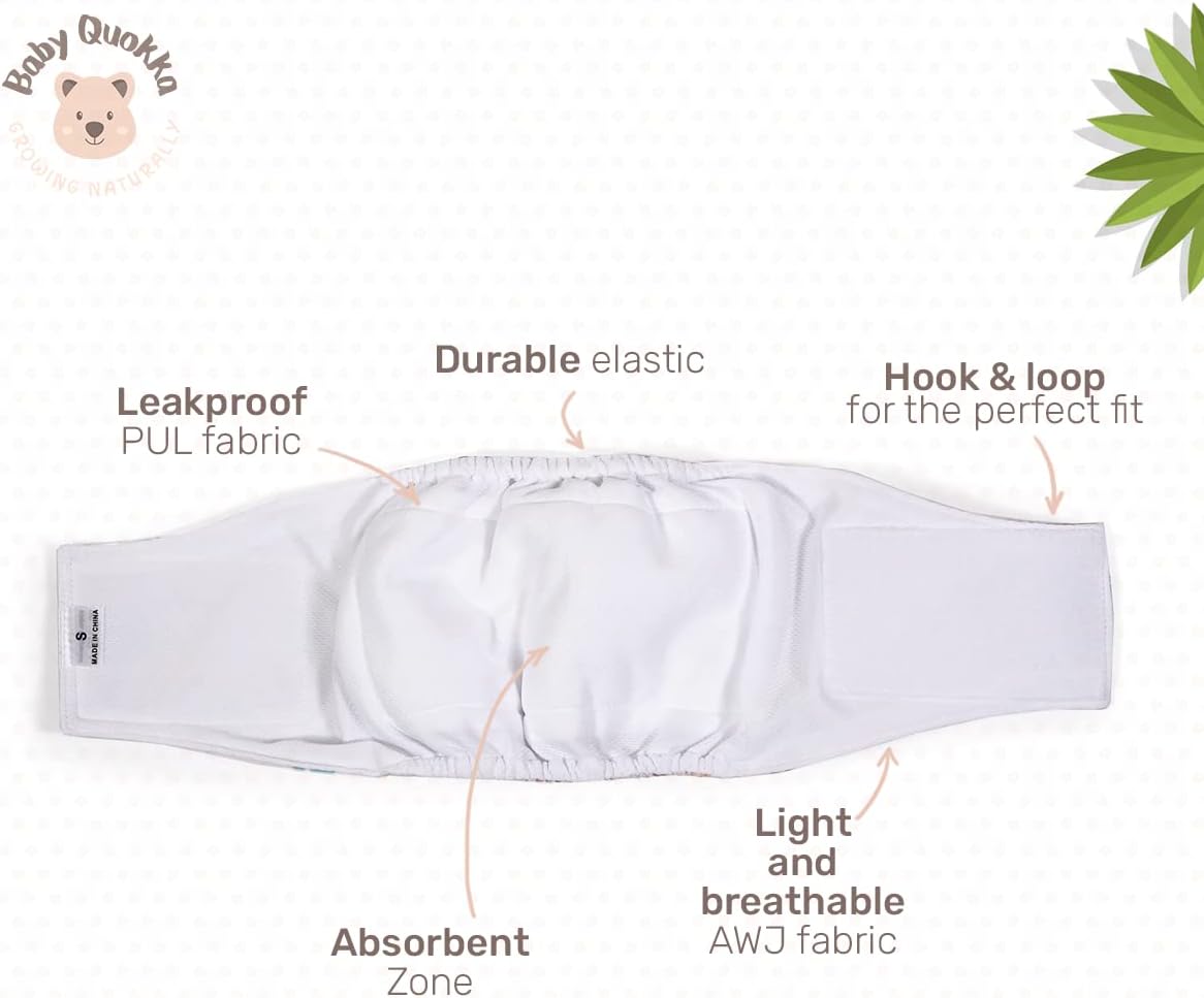 Baby Quokka pet cloth pad highlighting the adjustable hook and loop closure system