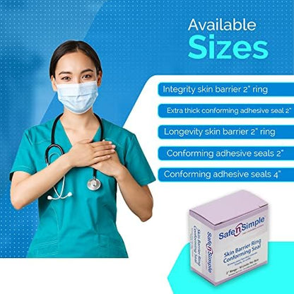 Safe n' Simple ostomy accessories for skin protection and pouch security