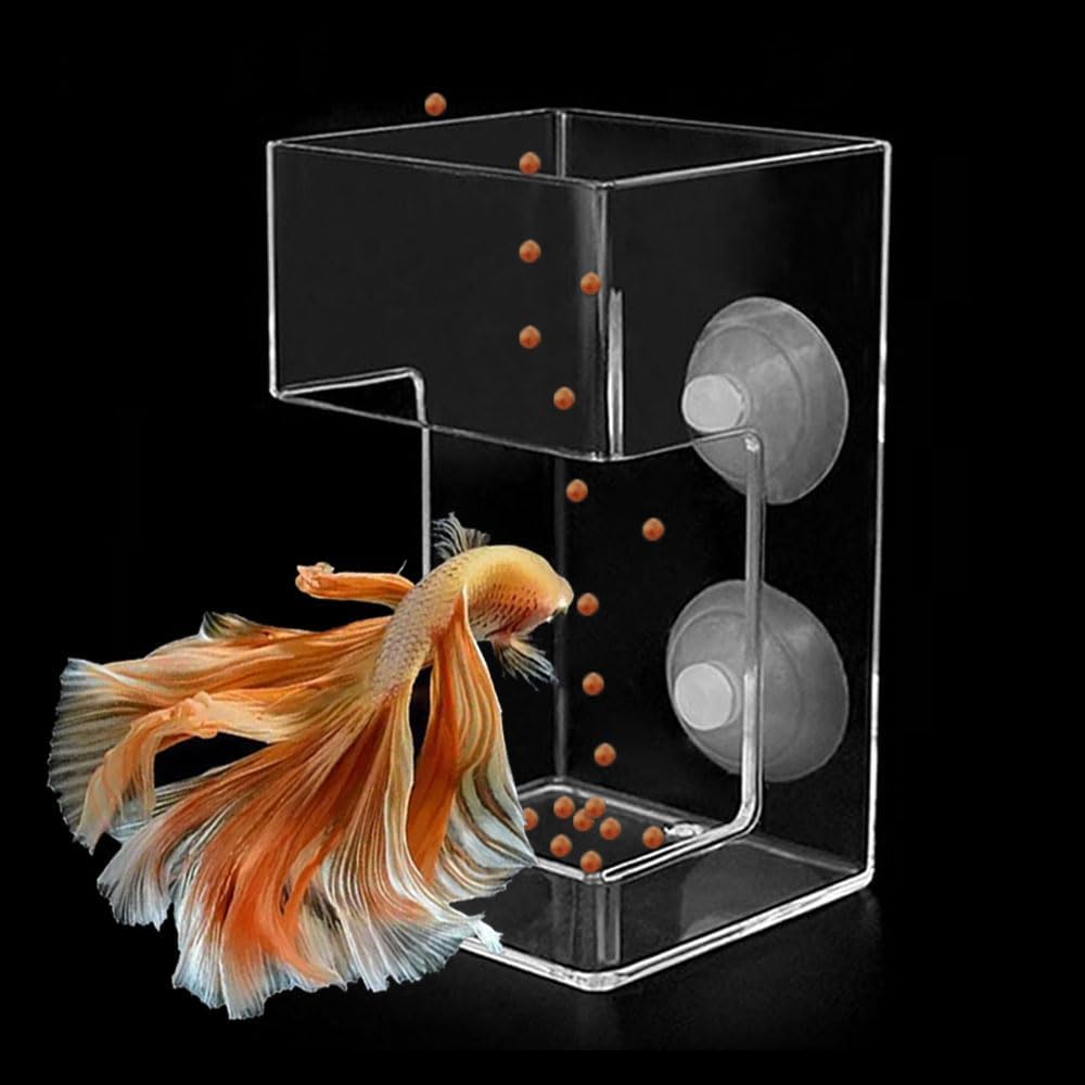 Fish Feeding Ring, Fish Safe Floating Food Feeder Circle Blue, with Suction Cup Aquarium, Square and Round Shape Fish Tank Towels - for Guppy, Betta, Goldfish, Etc (1 Circle) - Image 11