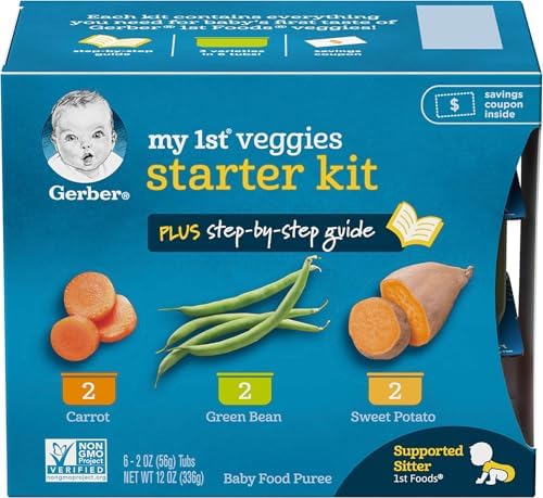 Nutritious Gerber single ingredient baby food purees