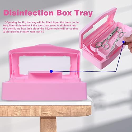 Pink sterilization box with lid open
