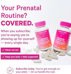 Pink Stork prenatal vitamins bottle displayed against a clean background