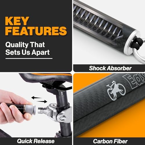 Side view of Malabi V2.0 dog bike leash mounted