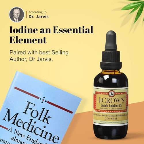 Top view of health bundle featuring iodine and wellness book